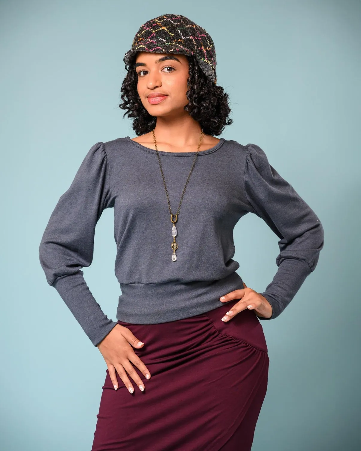 Violetta Sweater in Steel Gray