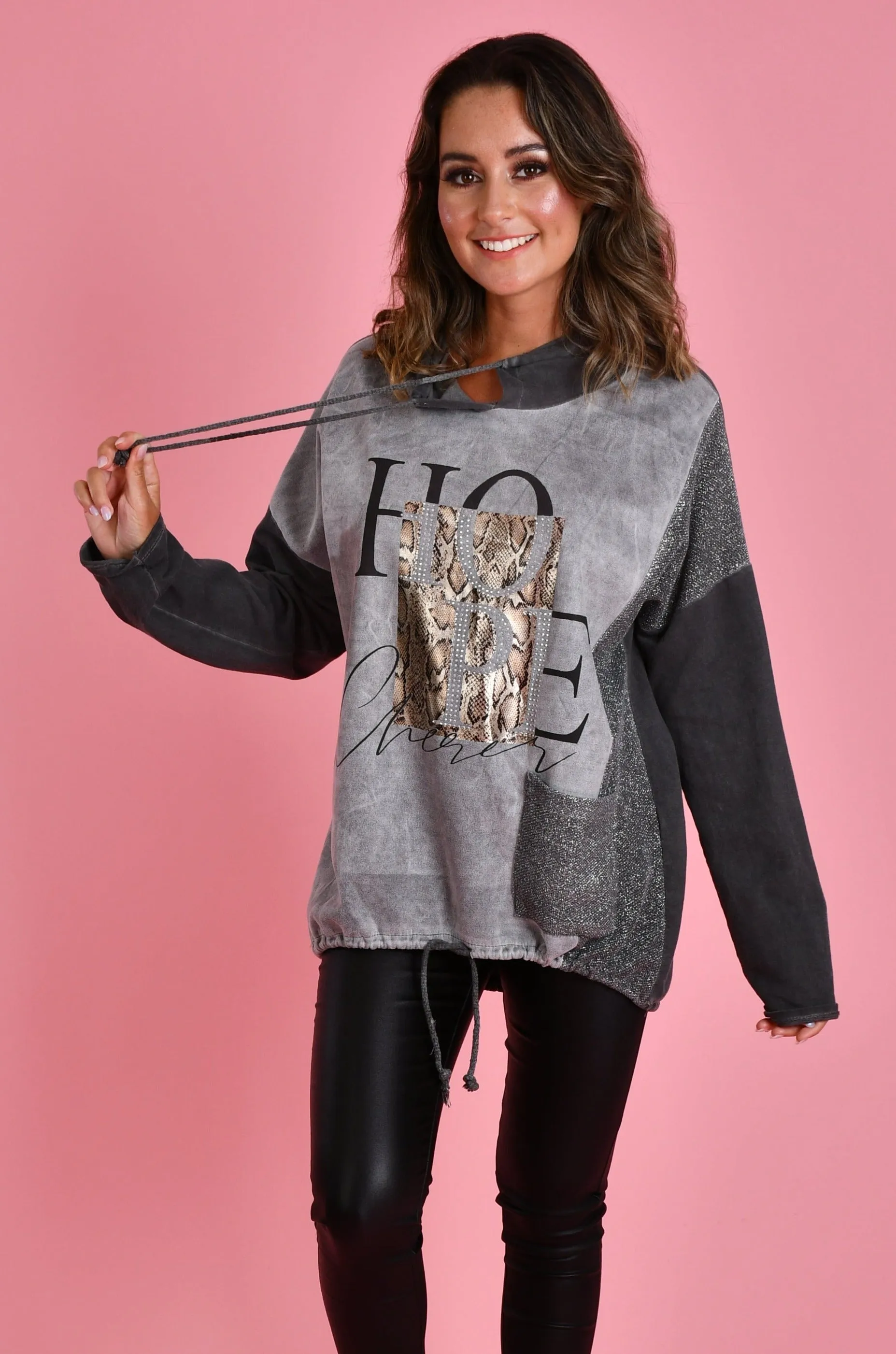 VLSJ002 (56723B) - HOPE HOODIE - CHARCOAL