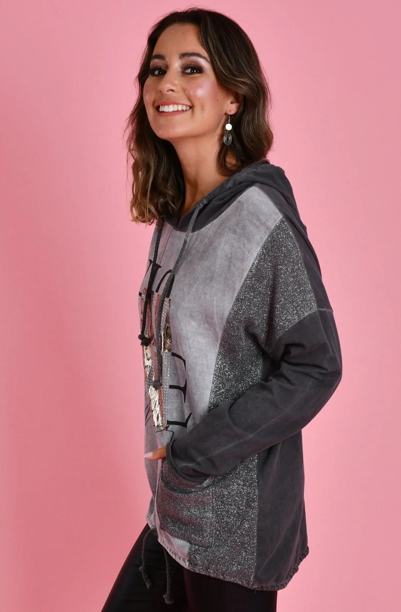 VLSJ002 (56723B) - HOPE HOODIE - CHARCOAL