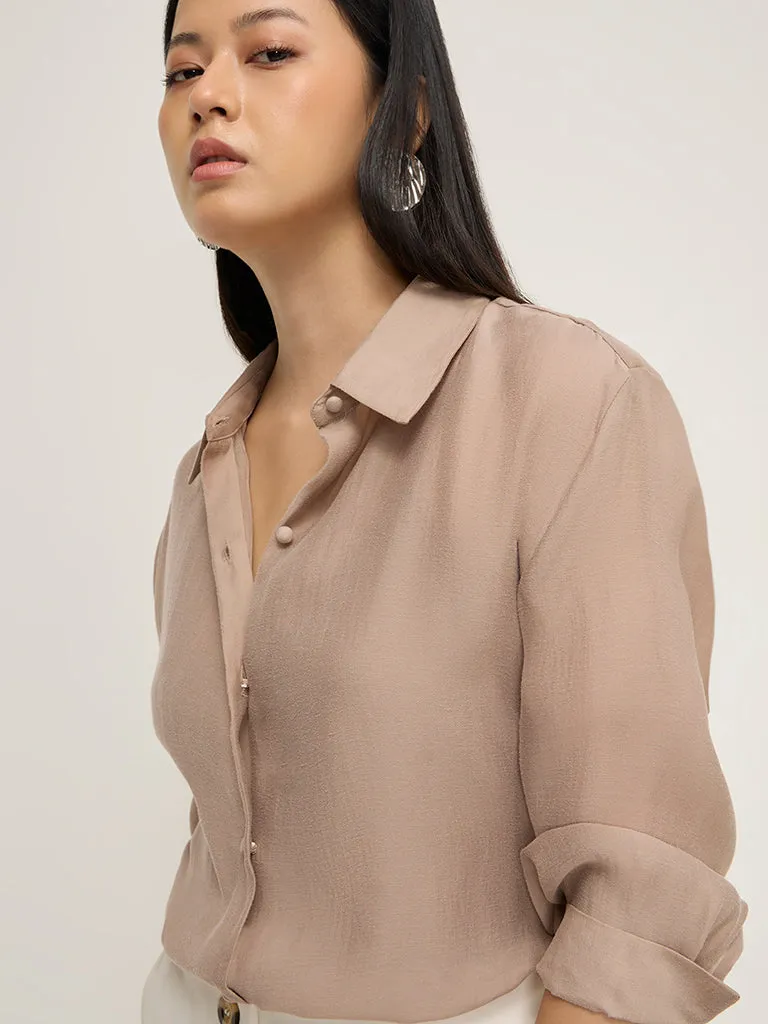 Wardrobe Beige Shirt with Camisole