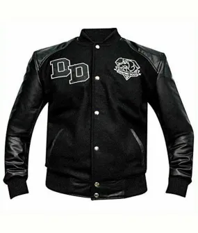 Warrior Gears Classic Hybrid Varsity Jacket for Kids, Toddler Letterman Bomber Jacket for Boys, Unisex Varsity   Jacket Girls, Black Diamond Dogs Metal Gear Solid Flight Bomber Varsity Black Jacket