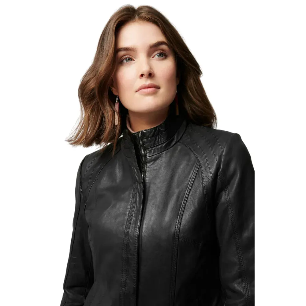 Womens Classic Leather Jacket