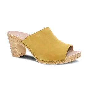 Women's Dansko Tandi Color: Yellow Milled Nubuck Sandal