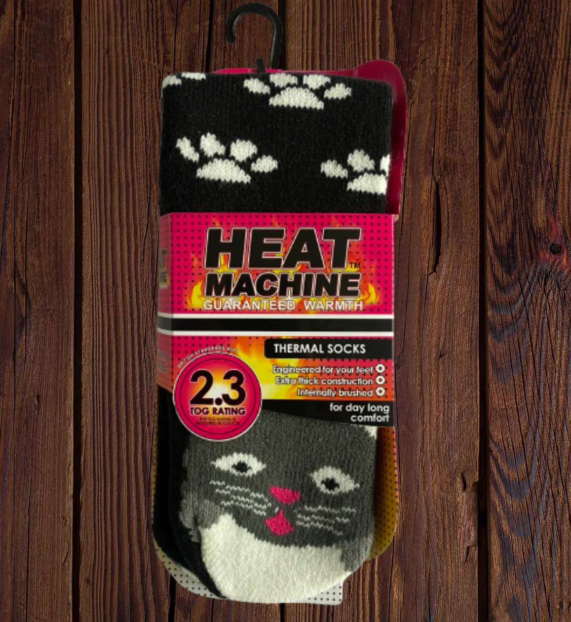 Womens Heat Machine Socks with Patterns Thermal Tog 2.3 Warm Winter Socks