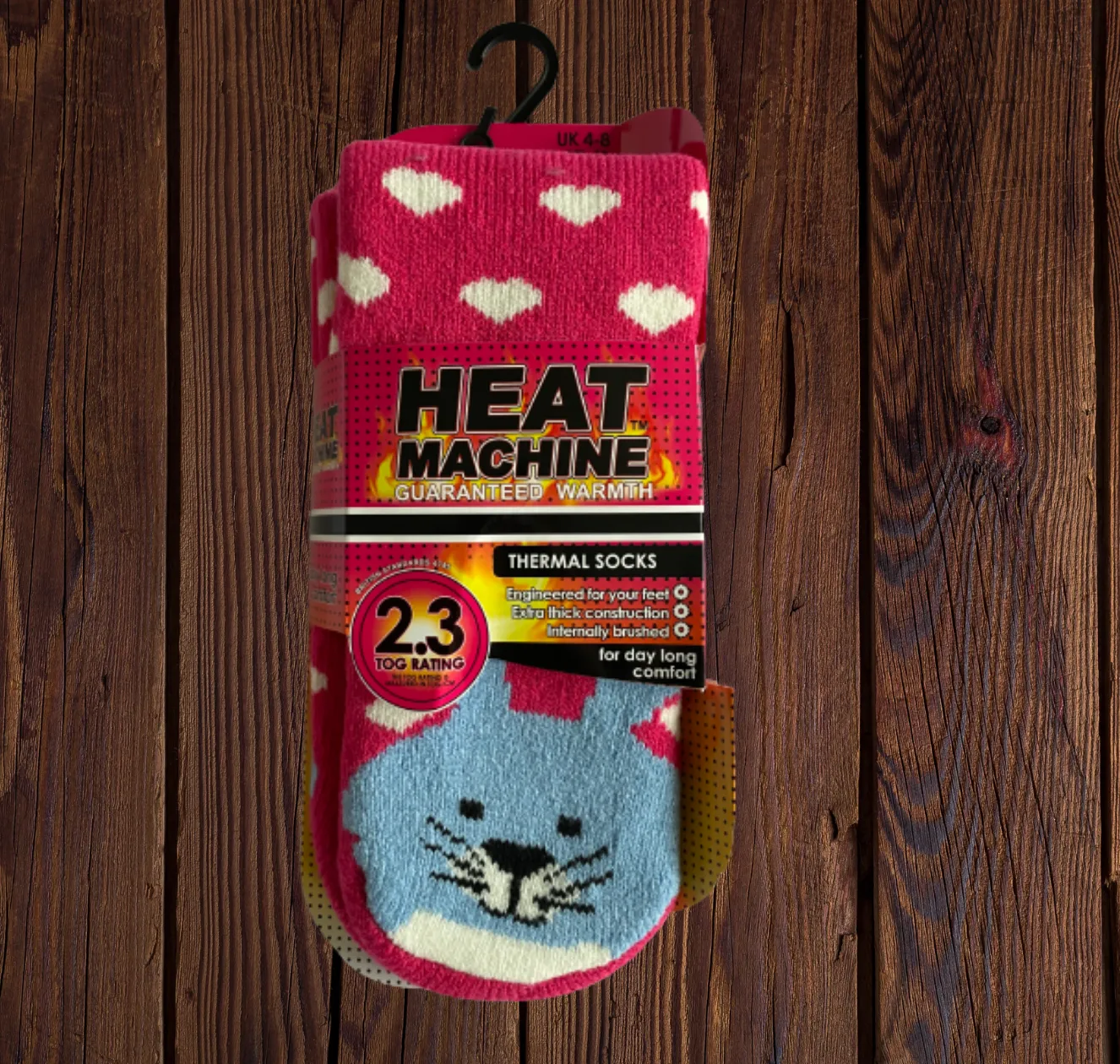 Womens Heat Machine Socks with Patterns Thermal Tog 2.3 Warm Winter Socks