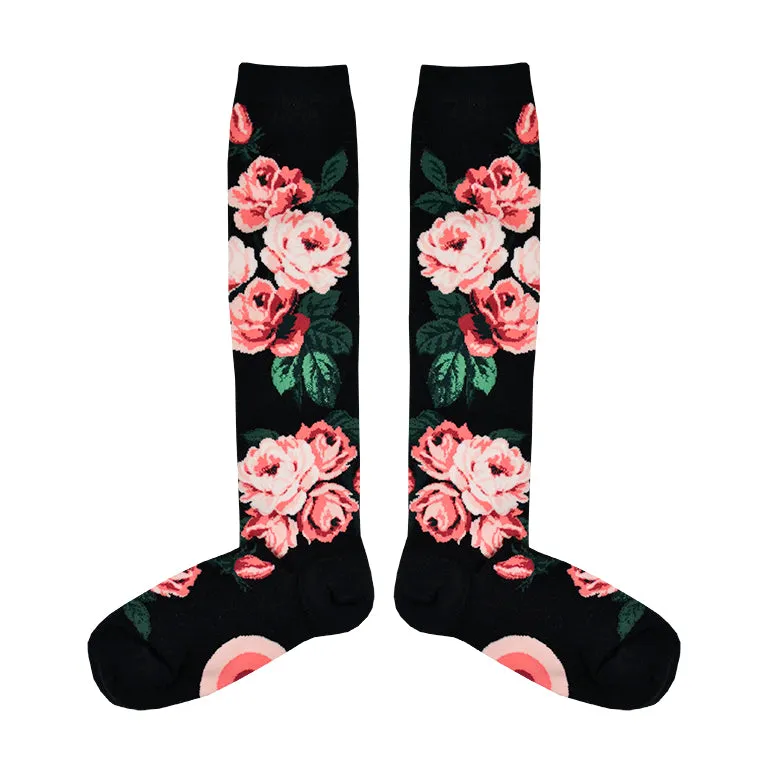 Women's Romantic Roses Knee High Socks