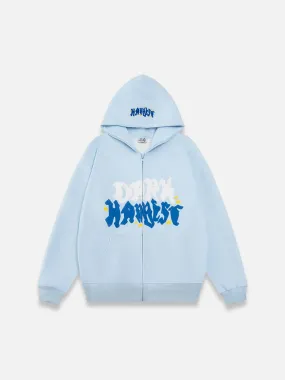 Y2K Letter Graphic Zip up Hoodie