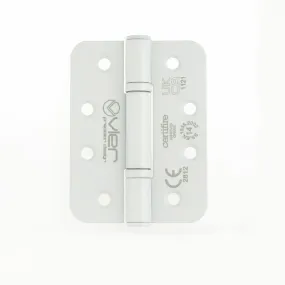 Zoo Grade 14 Low Maintenance Hinge Radius - 102 x 76 x 3mm - Powder Coated White-Powder Coat White